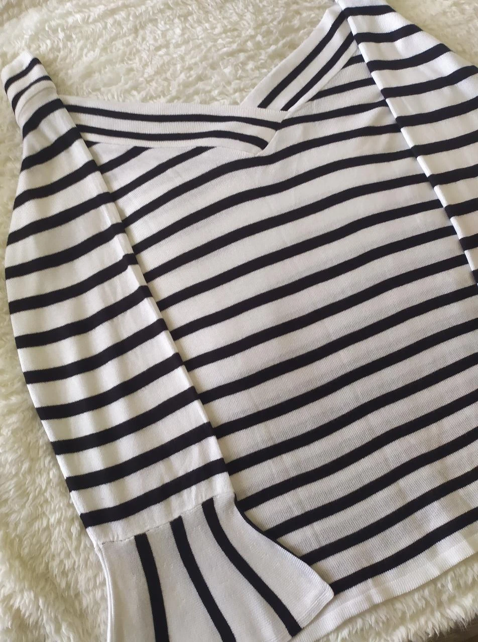 Breton Orsay L Pull rayé à épaules dénudées – photo 12